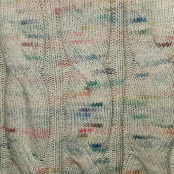 American Eagle Oversized Multicolor Cable Knit Sweater Size XS Relaxed Fit Soft - Picture 7 of 13